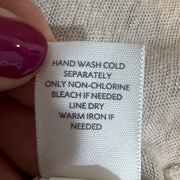 J Jill  Women’s "Love Linen" Cardigan 100% Linen Open Front Size XS Beige - Picture 6 of 6